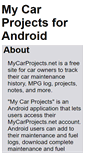 Mobile Screenshot of android.mycarprojects.net